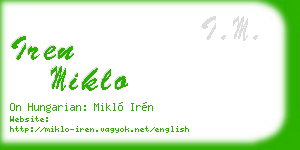 iren miklo business card